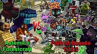 Astemir's Forest Craft VS 1.16.5 Path of Bosses | Minecraft |Mobs Battle