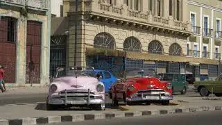 videoblocks havana cuba circa july 2017 a daytime establishing shot of vintage classic cars on the s