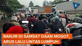 Info Banjir Jakarta Pagi Ini di Samsat Daan Mogot, Arus Lalu Lintas Lumpuh