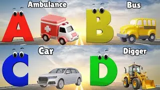 ABC Song Phonics, Transportation Song, ABC Song, Alphabet Educational Song A to Z for kids