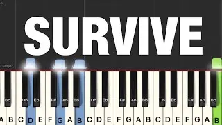 Lewis Capaldi - Survive Piano Tutorial | Medium 