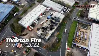 Max Berry Productions exclusive Tiverton Fire (2nd Jan 2022) aftermath aerial footage