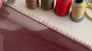 Düz kahve tonuna iğne oyası / sıralı iğne oyası modeli ! İğne oyası modelleri 