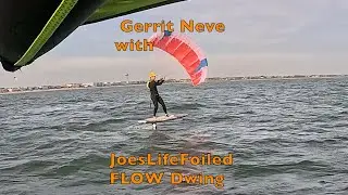 Flow D-Wing and Gerrit killing it a parawing skill Joeslifefoiled on a Naish wing, the Race is ON!