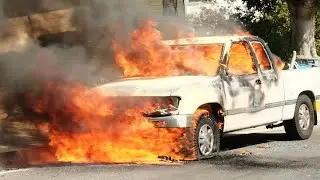 Chemical Car Fire (Heavy Fire) in West Hills LAFD