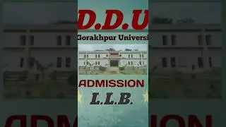 DDU GORAKHPUR UNIVERSITY|| Admission Process in LLB || #mukeshchandballb  #admission #ddu