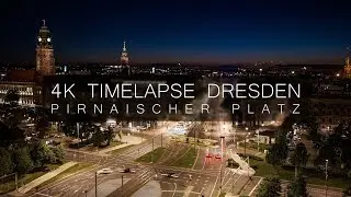 FMB Dresden Timelapse Pirnaischer Platz | City Lights At Night 2017 [4K Footage]