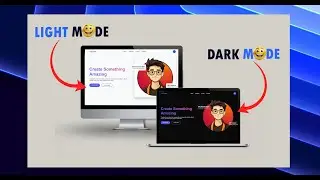 Responsive Landing Page with Dark & Light Mode | HTML CSS JavaScript Tutorial