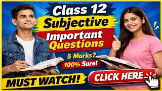 Class 12th Subjective Live | Board Exam Tips & Important Questions | 12th Hindi/English/Maths