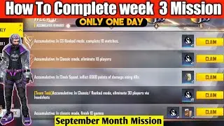 HOW TO COMPLETE WEEK 3 MISSION ELITE PASS 40 FREE FIRE