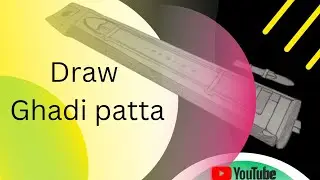 Simple hand ghadi patta drawing