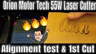 Orion Motor Tech 55W laser | Alignment check & First cuts via USB