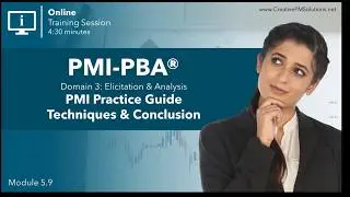 PMI-PBA&reg; Module 5.9 | Practice Guide Techniques and Domain Conclusion
