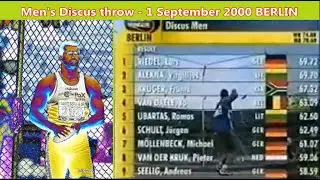 Men's Discus throw - 1 September 2000 BERLIN (best 3).