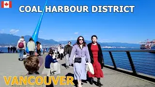 Downtown Vancouver Canada 4K : The Harbour | City Walking Tour in Spring 2024