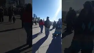 Meanwhile at Seattle's waterfront... (Indigenous People's Day 2025)+light rail south #transitfans