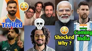 OMG!😨 Shocking OG YouTuber Collab?😯 Virat Kohli Fan Trolled Pakistani Players!😱Messi Coming a India🤯