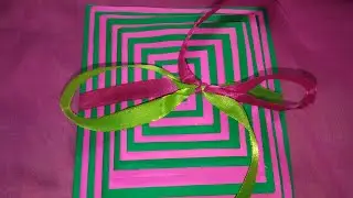 Scrapbook for friend's birthday|unique beautiful maze pyramid card|multilayer scrapbook