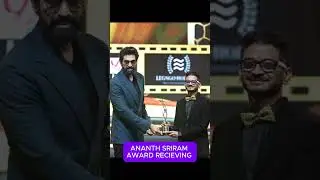 For which melody songs did Anantha Sriram receive award ? Anantha receives award for superb writing