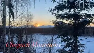 Alaskan Sunrise Over Chugach Mountains