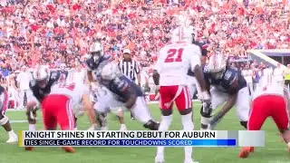 Former George County star Deuce Knight ties school record in first-ever start for Auburn