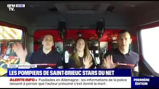 Les Sapeurs-Pompiers de Saint-Brieuc stars du net. (BFMTV)