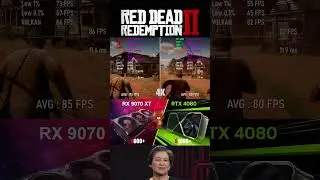 RX 9070 XT VS RTX 4080 RED DEAD REDEMPTION 2 4K | #rx9070xt #rtx4080