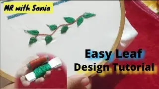 Easy Leaf Embroidery 🪡 | hand embroidery design | #embroidery | embroidery for beginners 