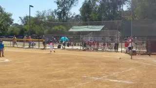Gavin hitting off the machine for the first time