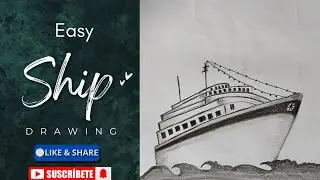 Voyage Into the Horizon(@BharuArts for kids)/#shipdrawing/#pencilart/#Boatsketch/#waves/#easydraw