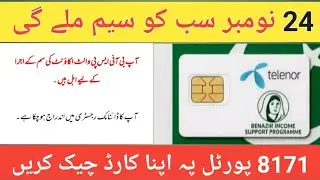 BISP WALLET SIM SECOND PHASE | 8171 Web Portal Update | Ehsaas Program | Bisp Ki New Qist | 13500