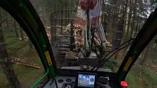 John Deere 1210 Forwarder | Cab POV | Peak District