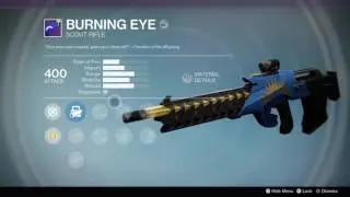 Destiny Burning Eye Scout Rifle