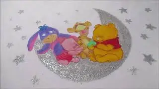 Pittura su stoffa, lenzuolino per carrozzina - parte 2