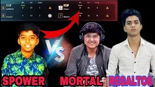 GODL SPOWER VS MORTAL TDM | MORTAL IMPRESSED BY SPOWER GAMEPLAY | SPOWER VS REGALTOS