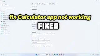 (FIXED) Calculator app not working in Windows 10/11