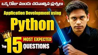 5th Sem Computer Science Imps || Application development Using Python important Questions