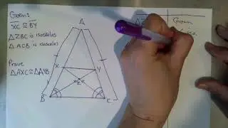 Writing a Two-Column proof involving Overlapping Triangles