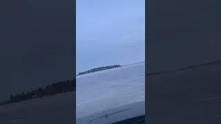 Drive on the frozen lake in Lule&aring; archipelago. Scary but fun 🚙🧊