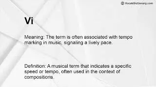 Vi Meaning