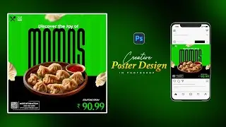How to Design Momos Advertising Poster in Photoshop CC 2023 | Photoshop Tutorial