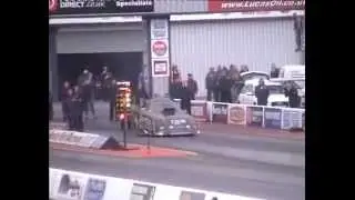 John Spuffard Fuel Funny Car Fire - Santa Pod Main Event 2015