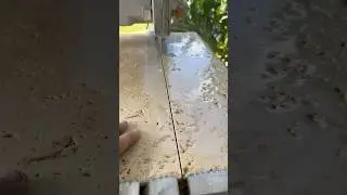 Wet saw cutting through travertine #shorts #machine #home #diy #tiles #stone #construction #video