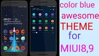 MIUI 8,9 theme with beautiful icons and status bar