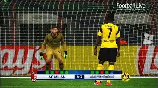 PES 2017 | AC Milan vs Borussia Dortmund | Penalty Shootout | UEFA Champions League