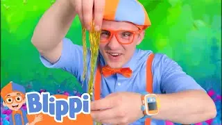 Blippi's Plays with Rainbow Slime at the Indoor Playground 🌈 Blippi Full Episodes