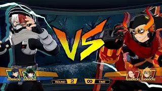 Shoto Todoroki vs  Katsuki Bakugo (Hardest AI)  My Hero One's Justice 2