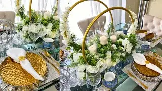 $1 😱 Double Hula Hoops Dollar Tree Centerpiece | Fall 2023 dining room decor