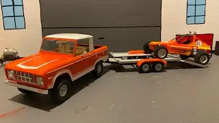 Bronco with Dune Buggy and Trailer