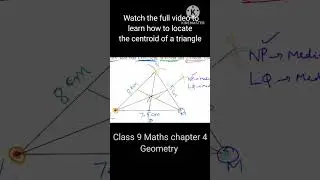 How to locate the centroid of a triangle? Class 9 Maths ch 4 Geometry #tnstateboardmaths #class9math